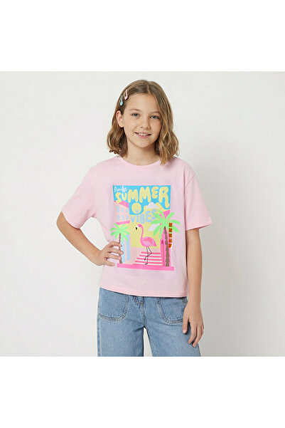 giggles Collared Short Sleeves Romper with Embroidery