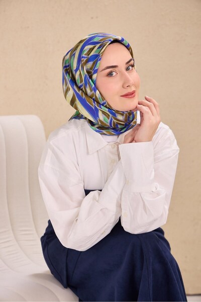 Silk Home وشاح حرير تويل سيرينيت ساكس 90x90