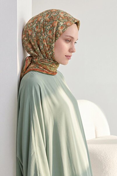Silk Home Soft Scarf Garden Khaki 90X90