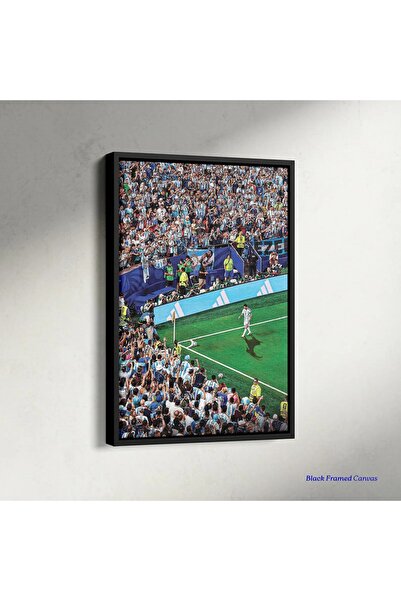HOME MODE Lionel Messi Corner Kick Shadow 30x40 cm Black Floating Frame | Arg...