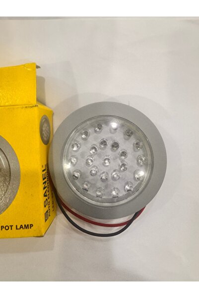 Sanel Spot Lamba 24 volt 24 ledli Sarı renk SSL24Y24 75mm Çap