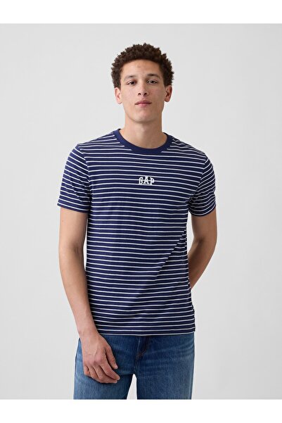 GAP Erkek Lacivert Everyday Soft Mini Logo T-Shirt