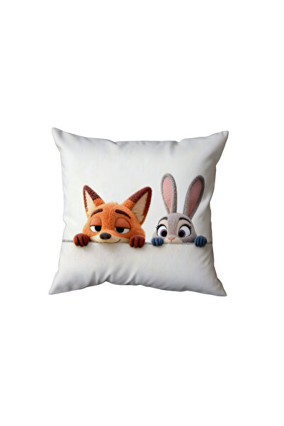 Beramussa Cute Rabbit and Fox Pillow, Gift for Lover