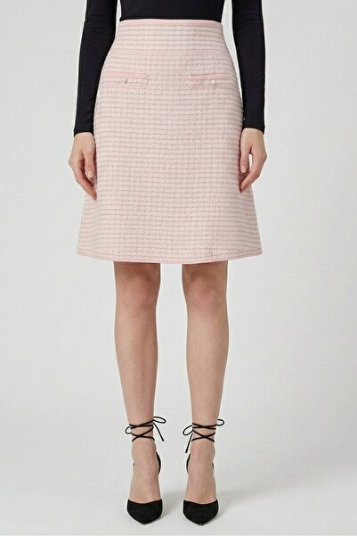 SANDRO Women Textured Mini Skirt, Pink