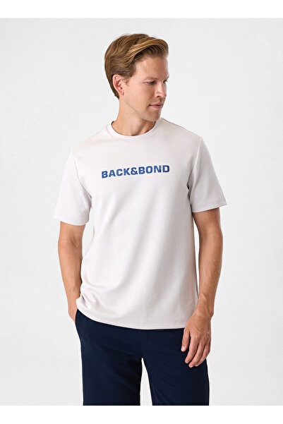 Back And Bond White Men's Crew Neck T-Shirt Bts1008500000