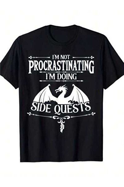 KYMC07 تي شيرت رجالي عصري بأكمام قصيرة من Not Procrastinating I'm Doing A Sid...