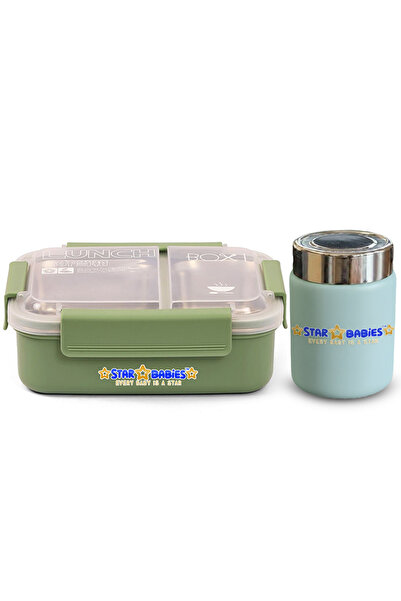 STAR BABiES Stainless Steel Removable Tray Compartment Lunch box With Thermal...