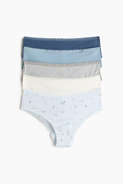 H&M 5'li Pamuklu Hipster Külot