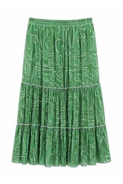 Nihomall20 Women's''Juli̇de'' Chiffon Long Skirt 3 Layers Lined Elastic Waist...