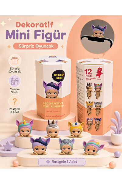 DEVU Unicorn Hippers Sürpriz Oyuncak Telefon Süsü Dekoratif Mini Figür – Rast...