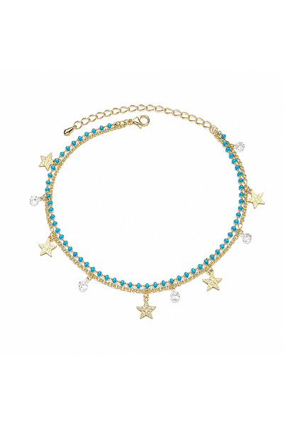 Venus Design Steel Star Charm Anklet