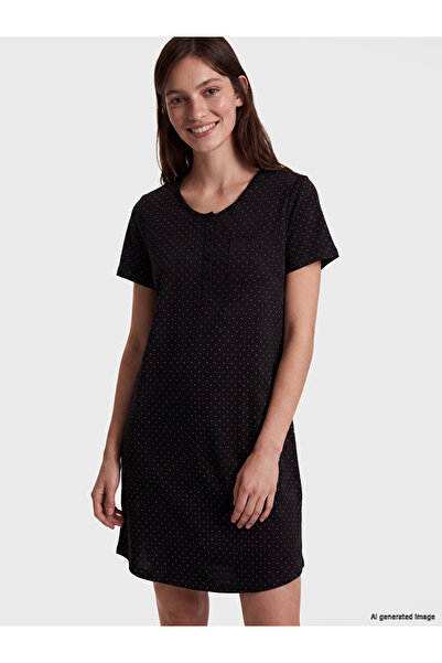 LC Waikiki Crew Neck Patterned Women's Nightdress