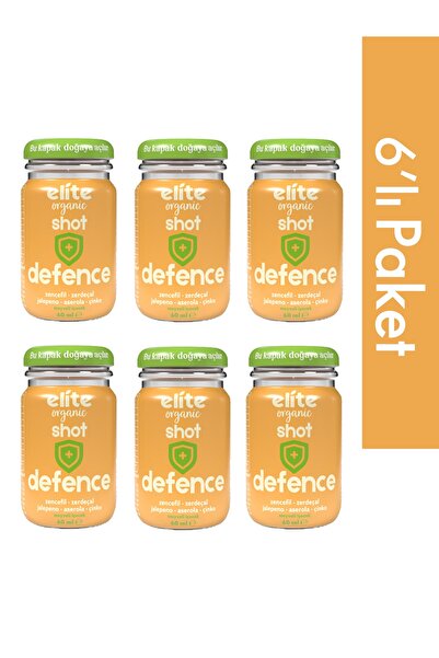 Elite Naturel 6'lı Shot Defence ( Zerdeçal ve Zencefil Baharatlı Meyveli İçec...