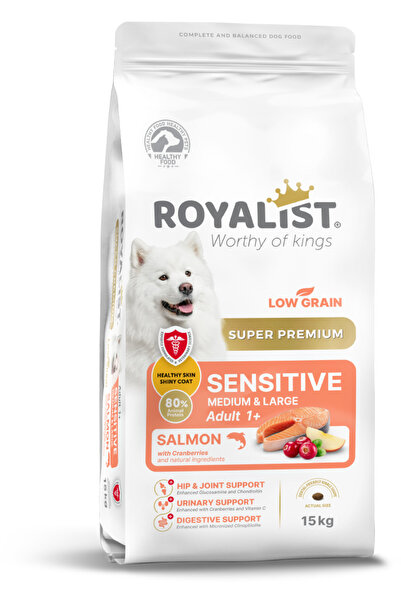 Royalist Caine Sensitive Super Premium cu somon si orez - hrana uscata pentru...