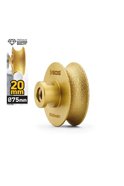 SGS SGS2789 M14-75x20 Mm Vakum Elmas Mermer Granit Taşlama Diski Tam Profil