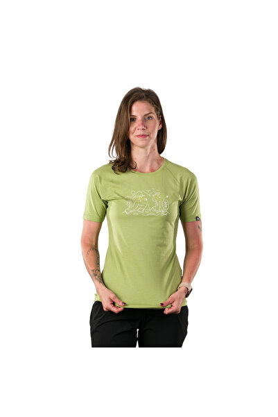 NORTHFINDER Tricou femei, material moale, strat bază amestec bambus IVANA, Verde