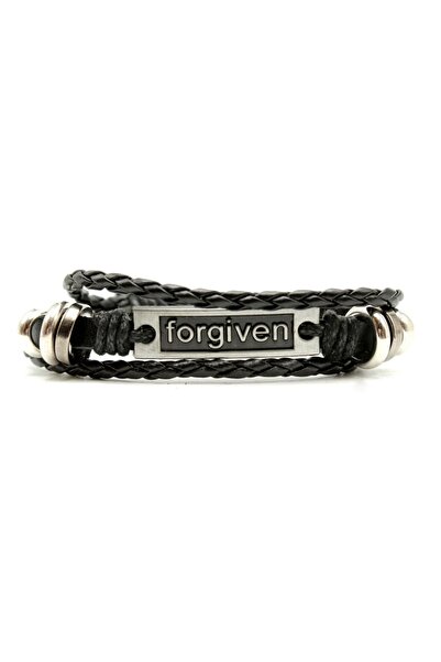 NIRE Ανδρικό δερμάτινο βραχιόλι forgiven – Πλεκτό & συμβολικό MAN61