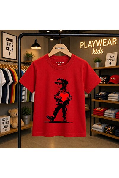 playwear Dečja majica sa šeširom i srcem, 100% unisex, za decu, 5 6 -7 8-9 10...