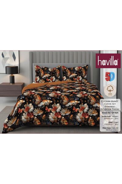 havilla havlu Havilla 5D Görünümlü Nevresim Takımı