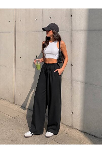 LADY SHOPPING AZELIA TENSEL MODAL PANTALONI DE VARĂ CU CRAC LARG ȘI MATERIAL ...