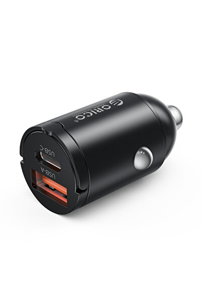 Orico MiniRing 30W Încărcător auto USB-C USB-A PD QC PPS Negru