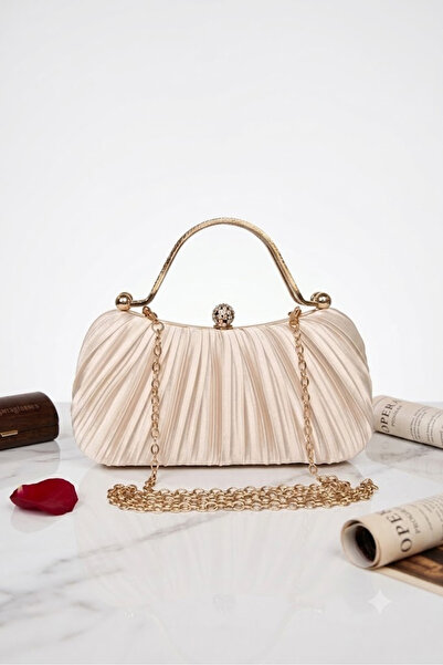ZEYYMODA Satin New Model Battery-Powered Evening Dress Bag with Zircon Stones...