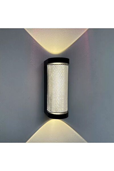 iTin Aplică LED de Exterior AX155, Lumină Caldă, 8W, Metal, Negru