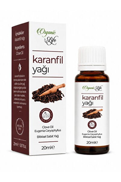 ORGANİK LİFE & Natural Karanfil Yağı 20 ml - Saf Aromaterapi ve Bakım Yağı