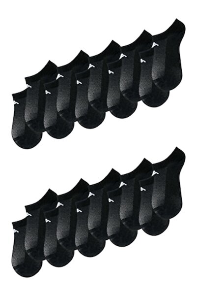 Kappa Set șosete scurte pentru bărbați, 10 perechi, cu detaliu pique, negru, ...