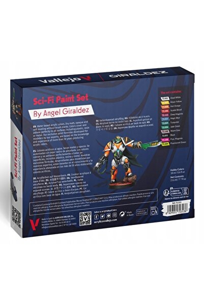 NO BRAND Vallejo 72313 Game Color Set de 12 vopsele + figurină Sci-Fi de Ange...