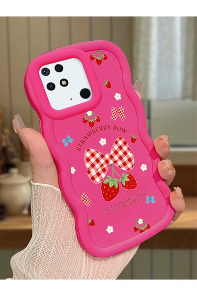Hontinga Redmi 10C Compatible Case Camera Protector Red Silicone Couple Phone...