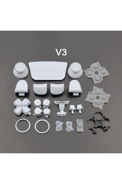 Choice V3 White 1set For PS5 Controller D-pad Share Buttons Kit Key Replaceme...