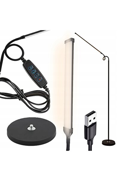 Renew Force Lampadar Negru LED 12W cu Gât Flexibil 360 °