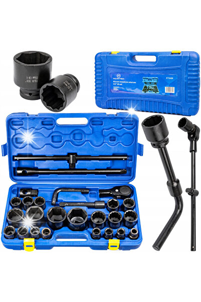 Falon Tech Set de chei tubulare de impact pentru roți, rezistente, 3/4 " 1 ",...