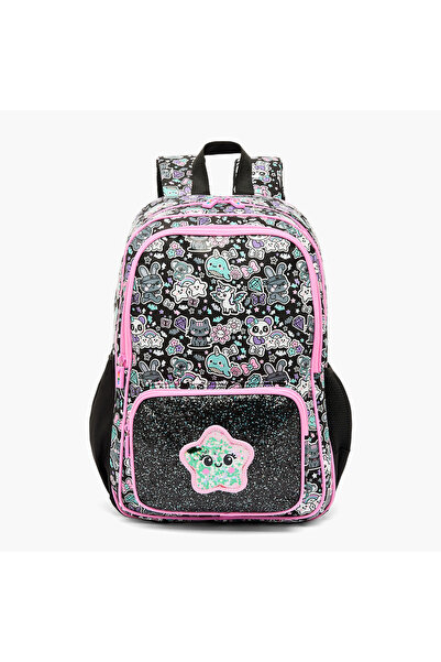 Toursun Star Glitter Print Backpack for Girls 8-13 Years with Adjustable Shou...