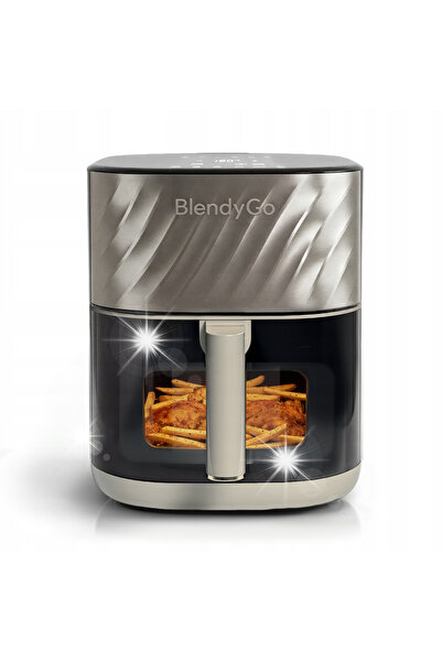 BlendyGo Airfryer Friteuză cu aer cald fără ulei, cu funcție de aburire, 6L, ...