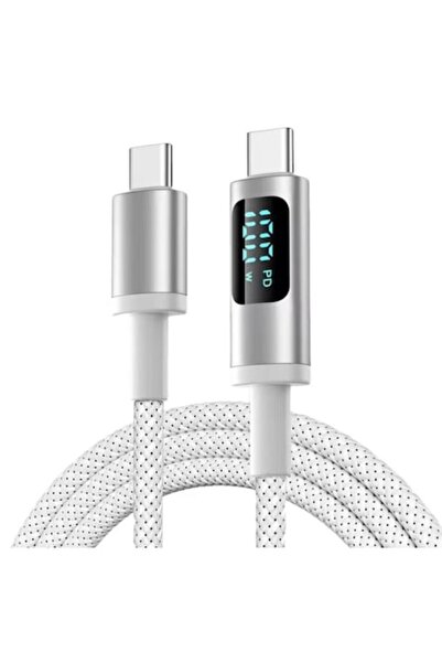 voltix Cablu USB-C la USB-C 100W PD, 2M, Afișaj LED Digital, Încărcare Rapidă...