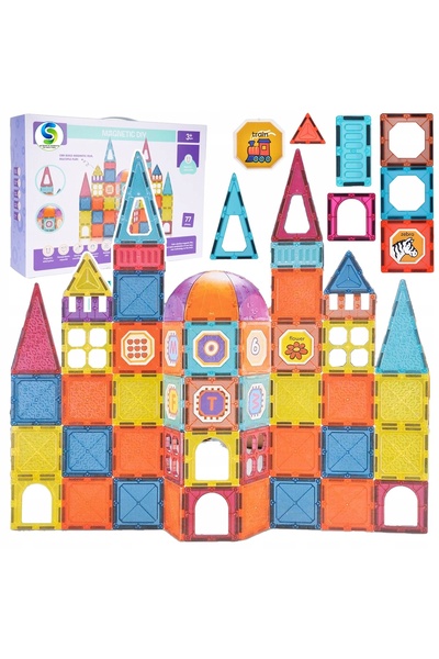 Stator Blocuri de construcție Panouri magnetice 3D pentru copii Educative 77 ...