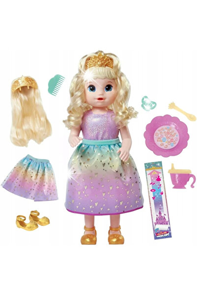 Baby Alive Păpușă care crește Ellie Prințesa Blondă F5236 Accesorii