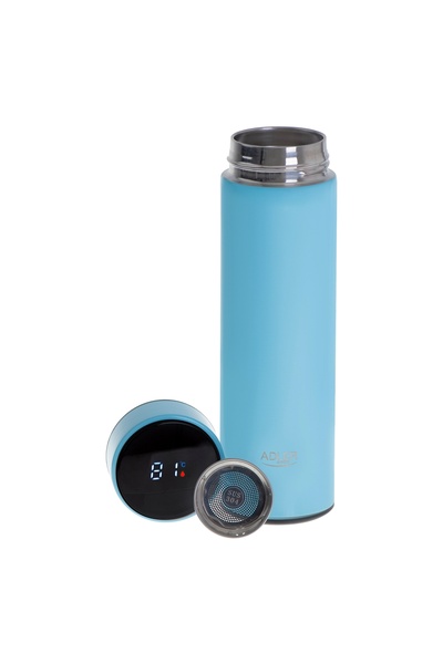 adler Termos LED de 473ml cu afișaj de temperatură pentru cafea, ceai, mașină