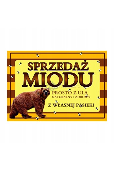 NO BRAND Panou informativ mare Miere din miereștele noastre proprii Design Tn11D