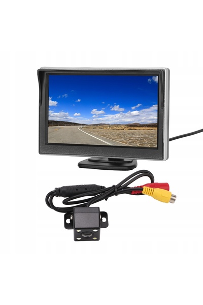 NO BRAND Cameră auto universală cu 4 LED-uri + Monitor de 5 inch