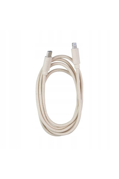 NO BRAND Cablu USB-C pentru iPhone - Lightning 1m MFi DPM Bej Biodegradabil