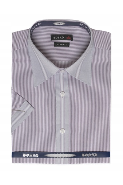NO BRAND Cămașă elegantă de bărbați cu mânecă scurtă wy127-3 40/41