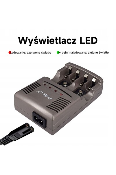 NO BRAND 2x Baterie reîncărcabilă Nimh 9V 6F22 + Încărcător LED pentru bateri...