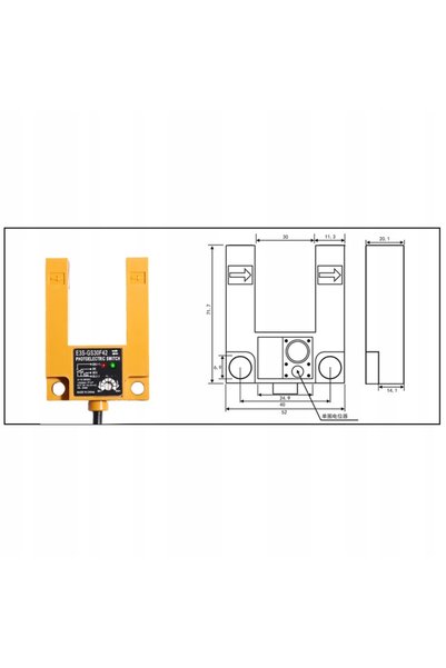 NO BRAND Senzor fotoelectric cu fantă E3S-Gs30F42 PNP NO NC