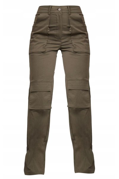 NO BRAND Pantaloni cargo verde kaki, drepți, cu talie înaltă, PrettyLittleThi...