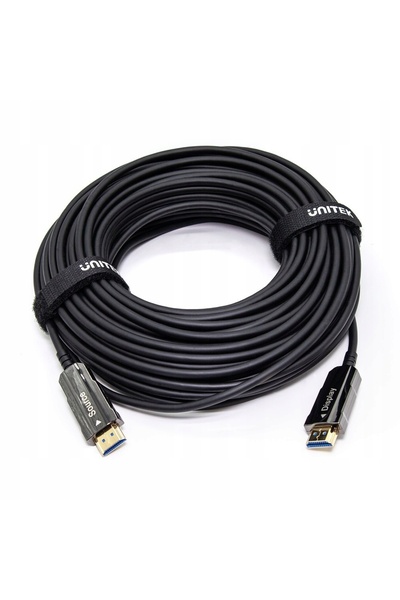 Unitek 2X HDMI 2.0 AOC 4K 60Hz Cablu cu fibră optică 25M 4K 60Hz Pentru TV și...