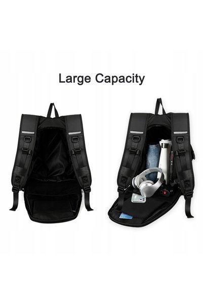 NO BRAND Rucsac moto mare 45L negru impermeabil