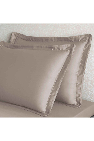 Linens X TENCEL™ Lyocell 2'li Volanlı Yastık Kılıfı Seti Vizon